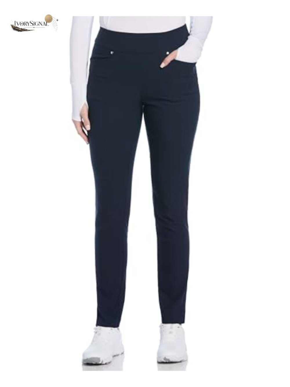 Women's Stretch Golf Pants Tummy Control Pull-On 31" Inseam Moisture Wicking